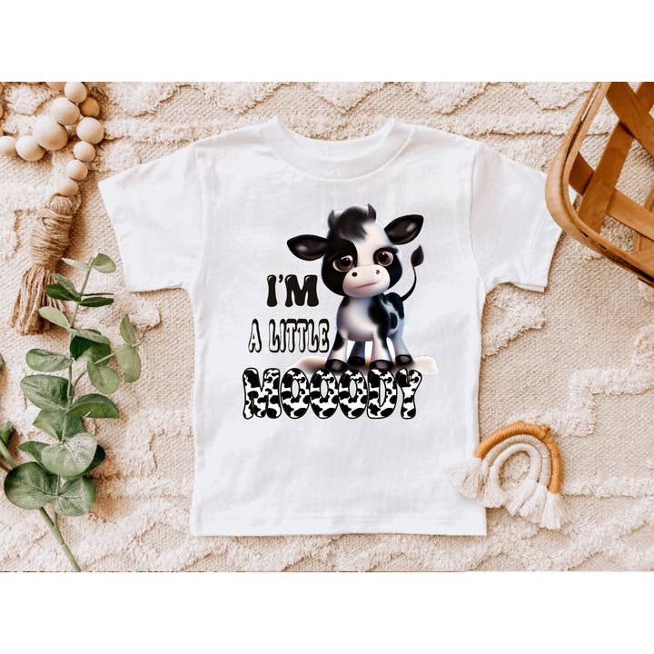 AvaryMaeInspirations – wholesale Screen-printed t-shirt – Kids – Moody Cow Kids Tee Shirt1