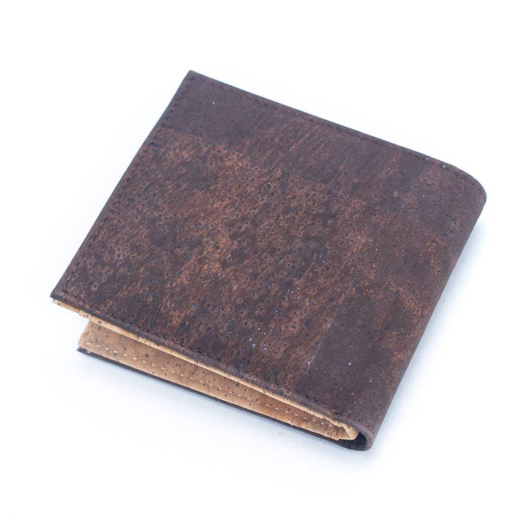 Meninas Bonitas Cork – wholesale Wallet - Men’s – Brown Cork Men's Wallet with Box Packaging BAG-22549