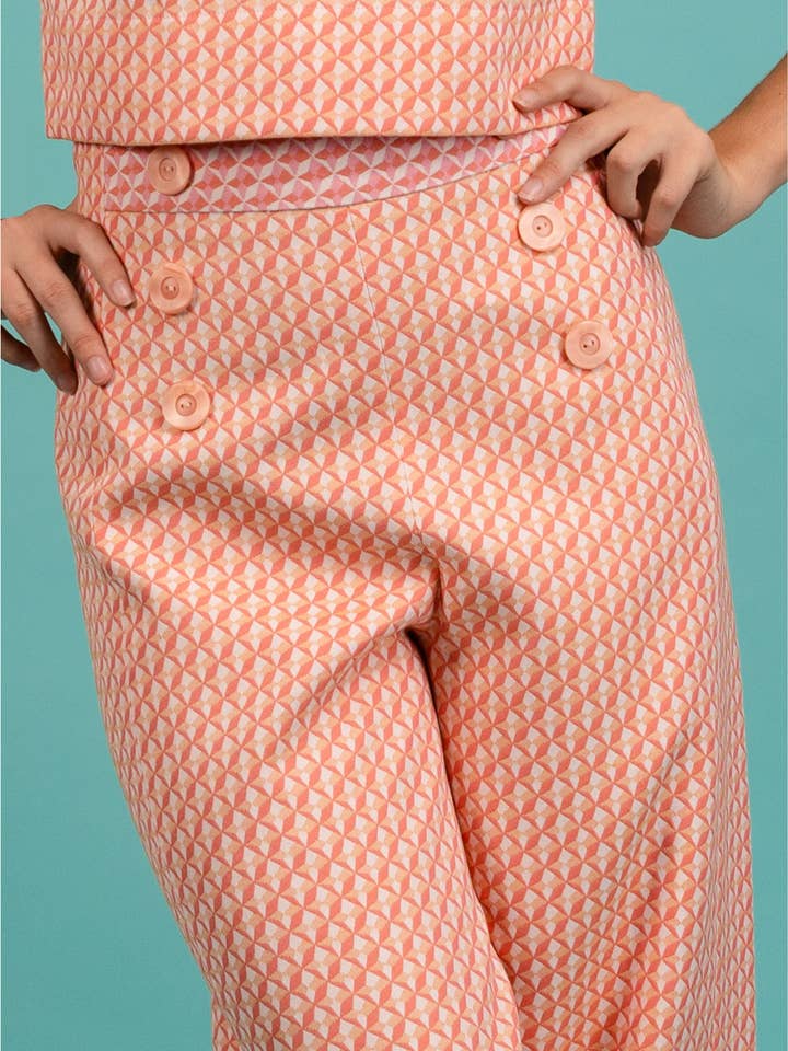 Yvette bridgebyxor - Pastell för wholesale av Huguette