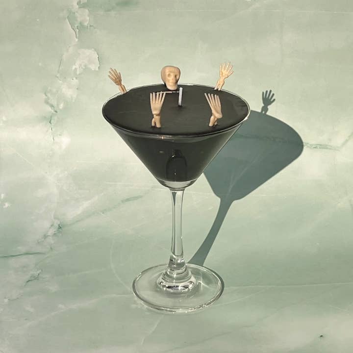 Candle Lume - Wholesale Novelty Candle - Skeleton Martini Candle