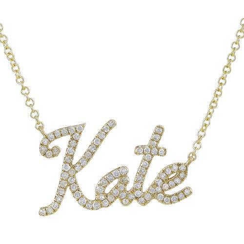 Jewels of Mewar - Vendita all'ingrosso Collana con ciondolo/pendaglio - Collana con nome Kate con diamanti