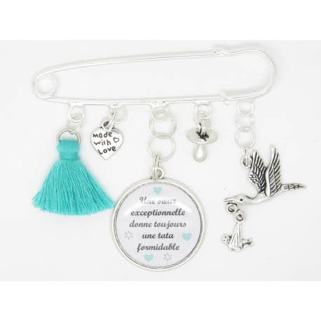 F de Bm créations - Wholesale Brooch - PERSONALIZED BROOCH ANNOUNCING PREGNANCY FOR A GRANNY SISTER0