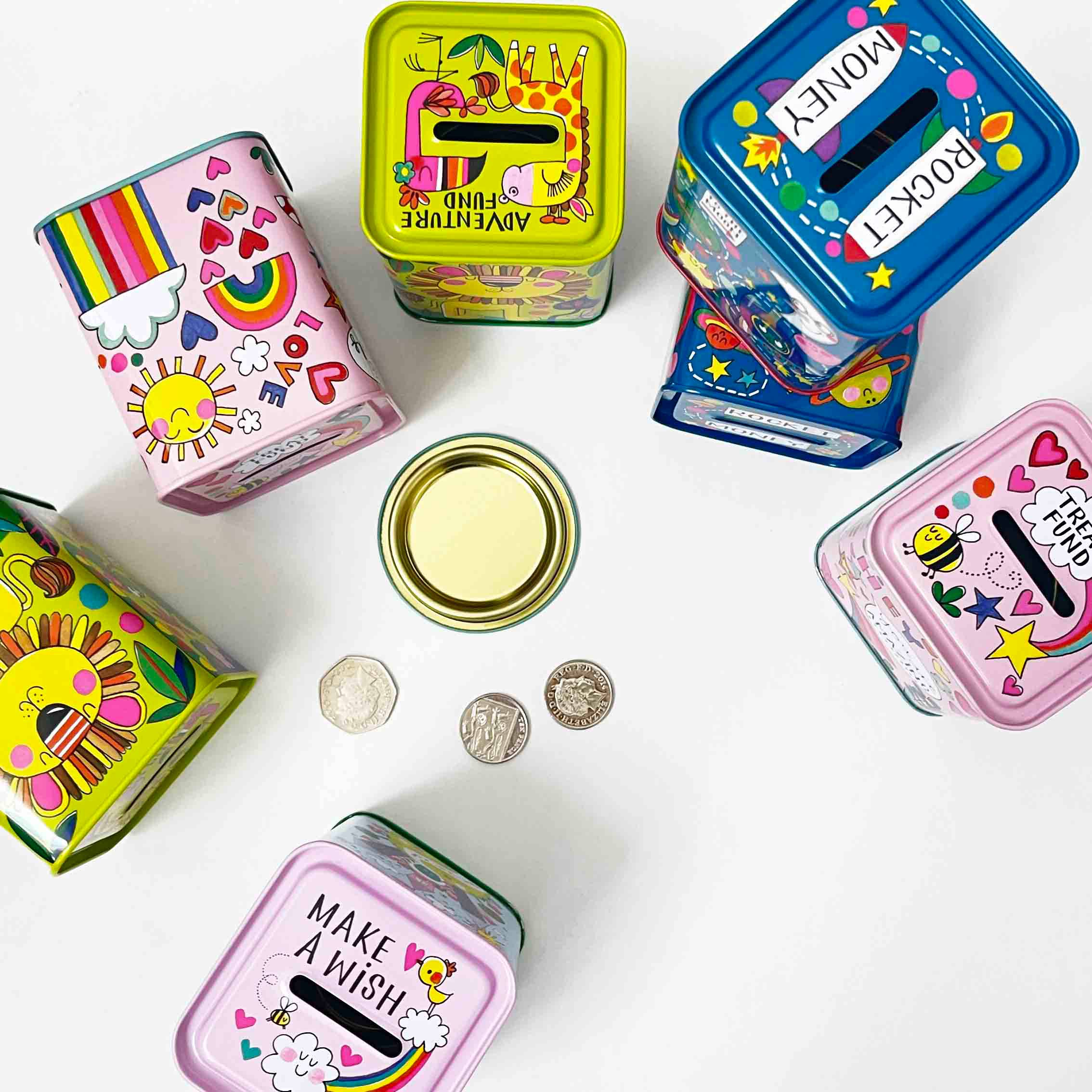 Rachel Ellen Designs – wholesale Spargrisar och myntsamlare – Barn – Sparbössa - Raketspar/Raketer6