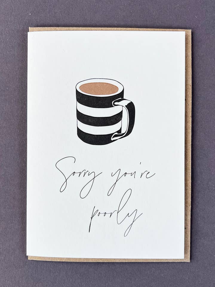 Biglietto Tipografico Malandato | Biglietto di Pronta Guarigione per la vendita all'ingrosso da parte di Penguin Ink