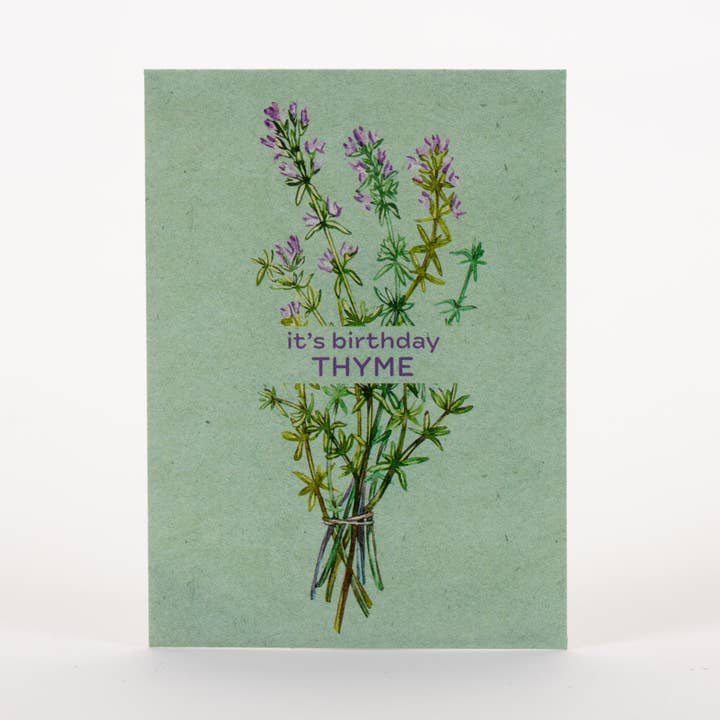 Bentley Seed Co. - Wholesale Birthday Card - It's Birthday Thyme - Thyme Seed Packets