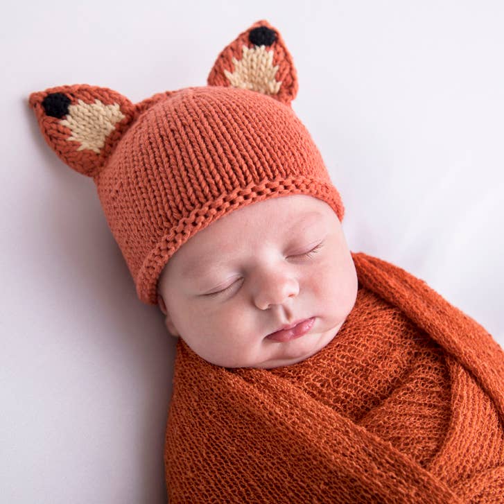 Huggalugs - Wholesale Newborn/Knit Hat - Baby - Newborn Baby Fox Beanie Hat1