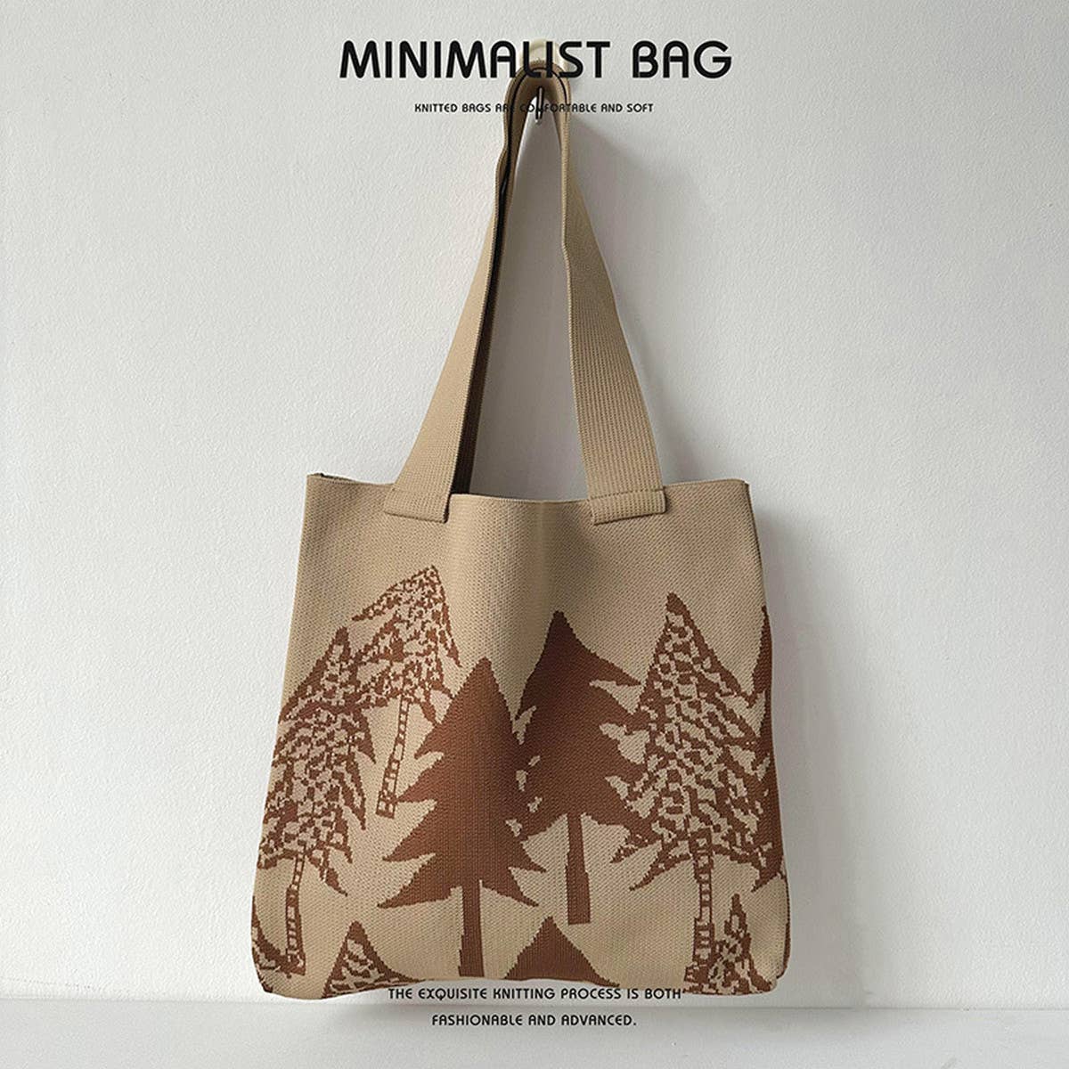 ACCITY - Wholesale Tote Bag - Women's - WOMEN FASHIONABLE KNITTED SHOULDER BAG HANDBAG_CWAB15121