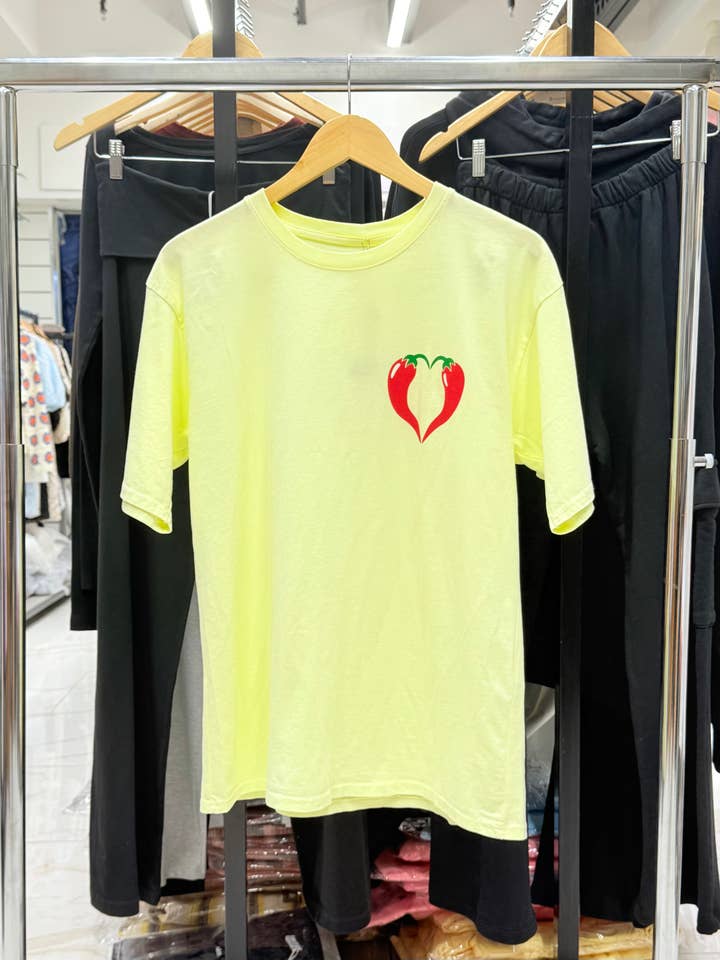 Chilli Girl Collection - Wholesale Screen Printed T-Shirt - Women's - Round neck cotton t-shirt with spicy love printÂ