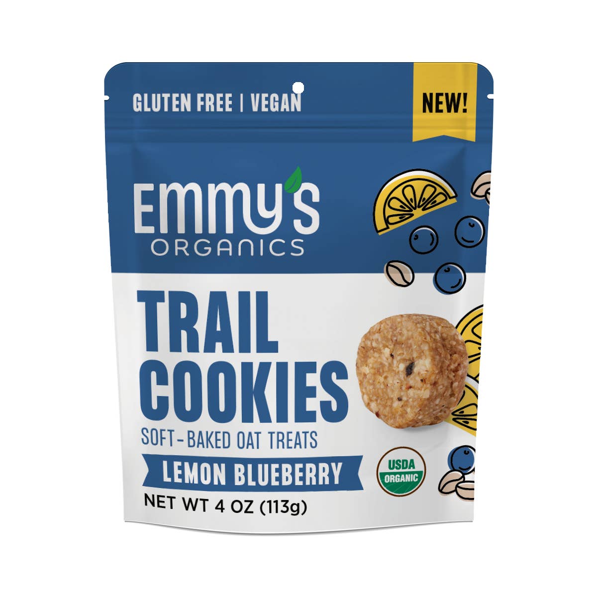 Emmy's Organics - Wholesale Cookie - Lemon Blueberry Trail Cookies 4oz Master Case (24 units)