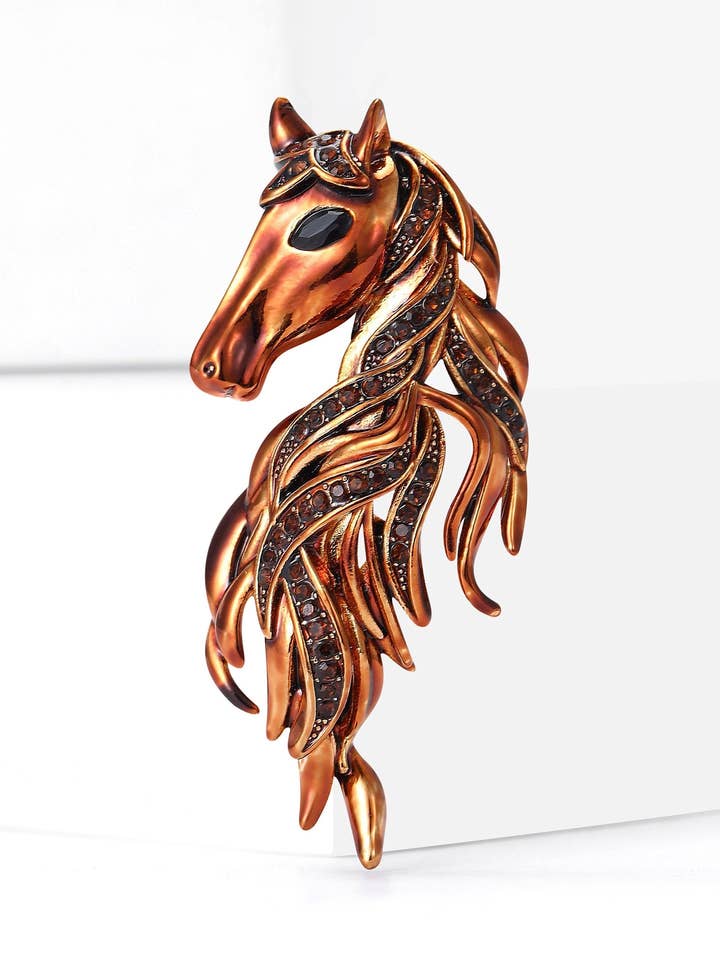 Hästlegeringsbrosch PA6113 för wholesale av Ole