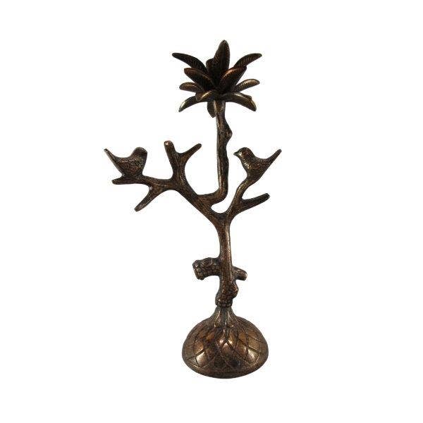 Candle Holder - Bird - Antique Brass Shiny for wholesale by ADC Eindhoven