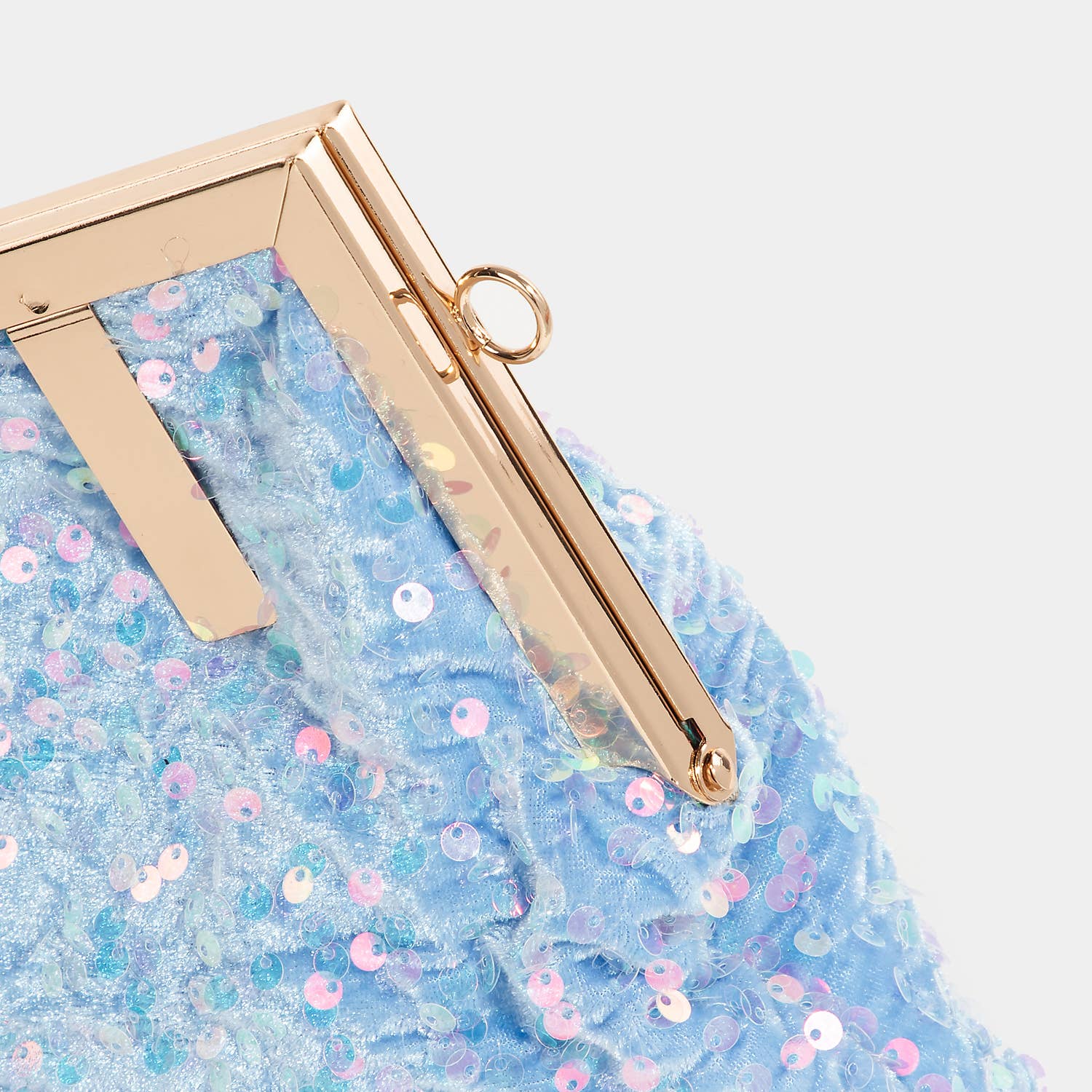 Collections by Fame Accessories - Vente Pochette – femme - Sac à main abstrait à paillettes à cadre métallique2