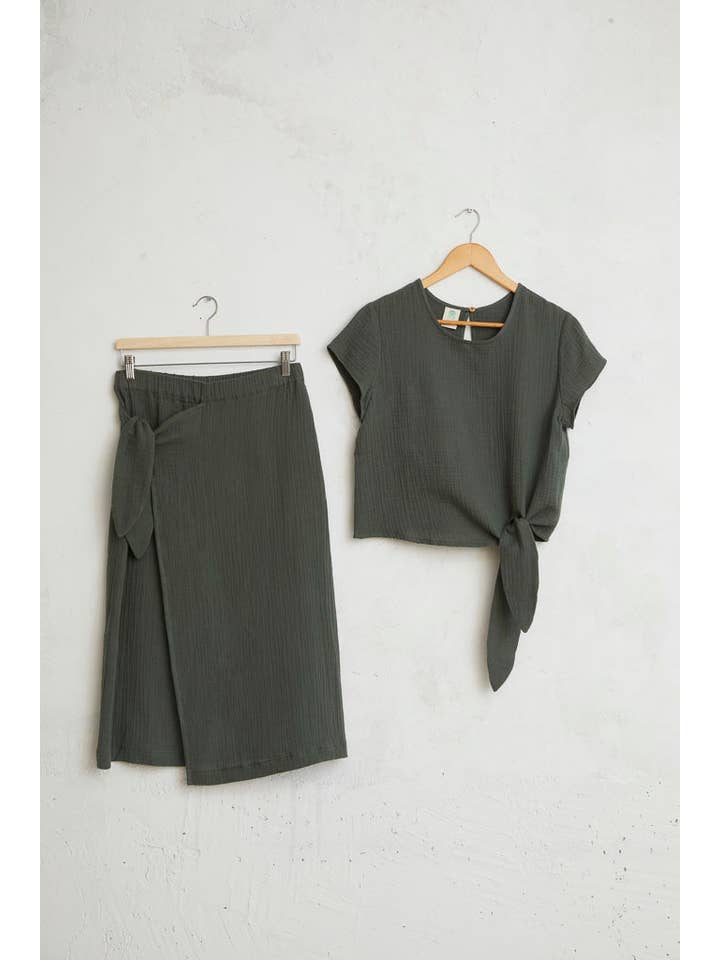 Cottyfish - Wholesale Skirt - Women's - CARABELA GREEN HUNT WRAP SKIRT2