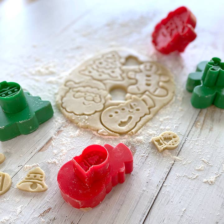 R&M International - Wholesale Cookie Cutter - Christmas Cookie Stamps Double Sided S/4