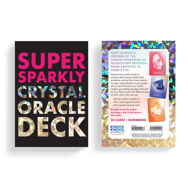 Knock Knock - Wholesale Tarot Cards - Super-Sparkly Crystal Oracle Deck