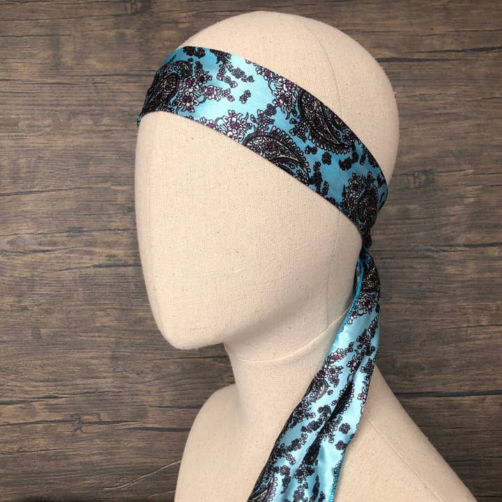 Bebé Azul Paisley Cigana por atacado de MT Wild Rags