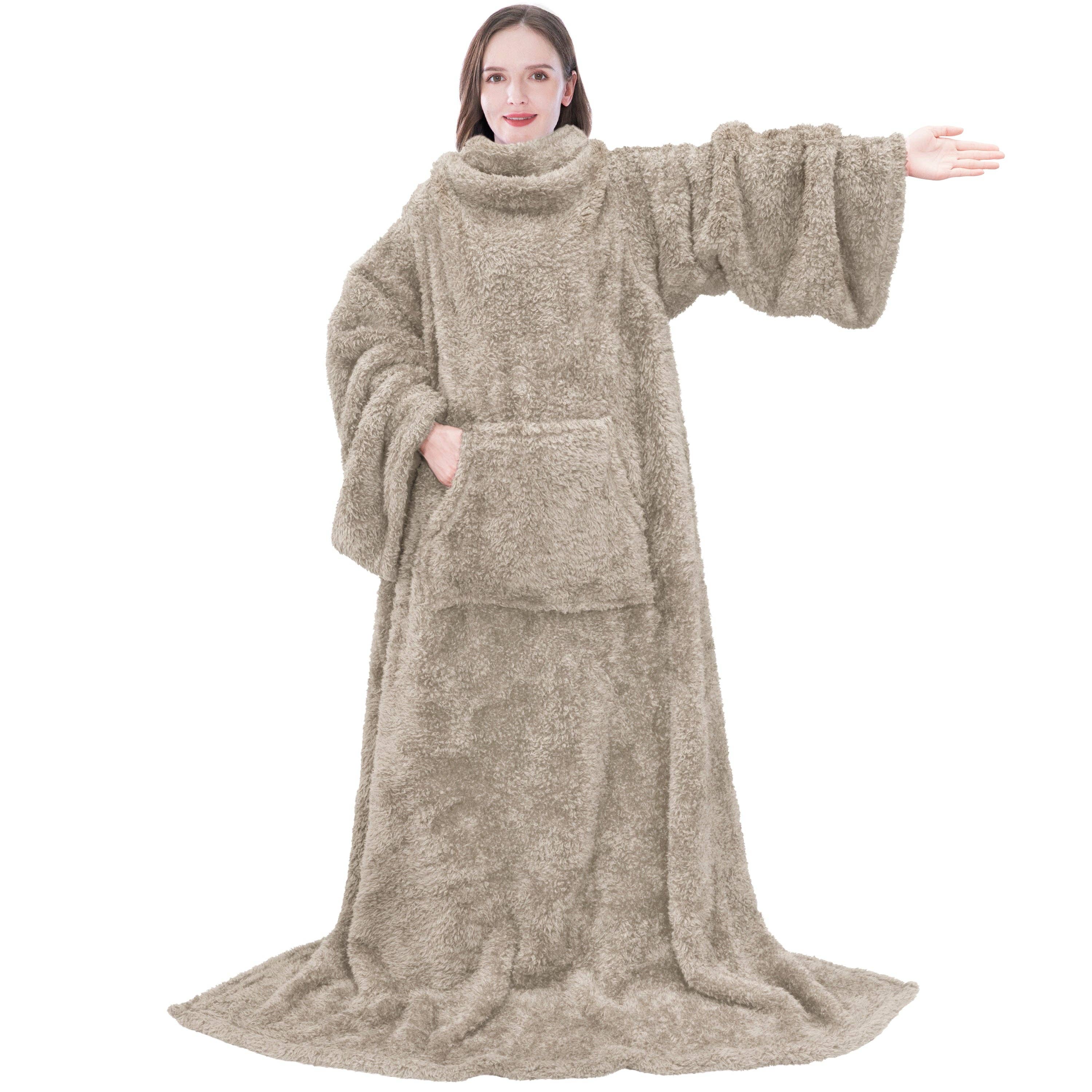 Pavilia - Wholesale Throw Blanket - Sherpa Fluffy Blanket with Sleeves5