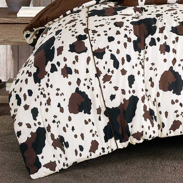 Linen Mart - Wholesale Bedding set - Rustic Cowhide Lodge Comforter Set - 5 Piece Set5