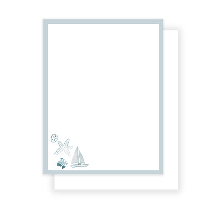 Coastal Watercolor Notecard Set for wholesale by MALWEST design