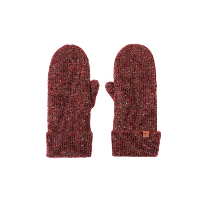 2044-03-12 LINED MITTENS BURGUNDY for wholesale by BICKLEY + MITCHELL AMSTERDAM