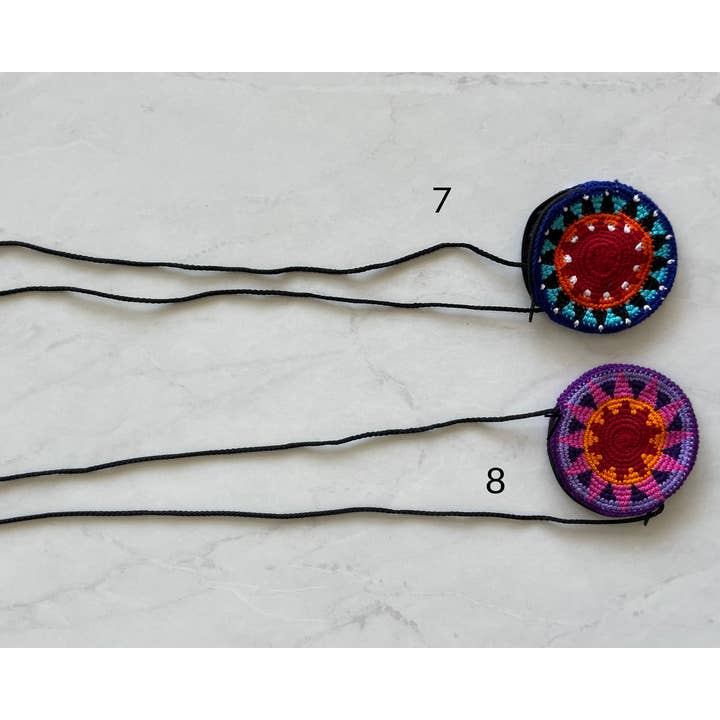 Pura Vida – wholesale Coin purse – Women’s – Mexican Embroidered Circular Crossbody Coin Purse