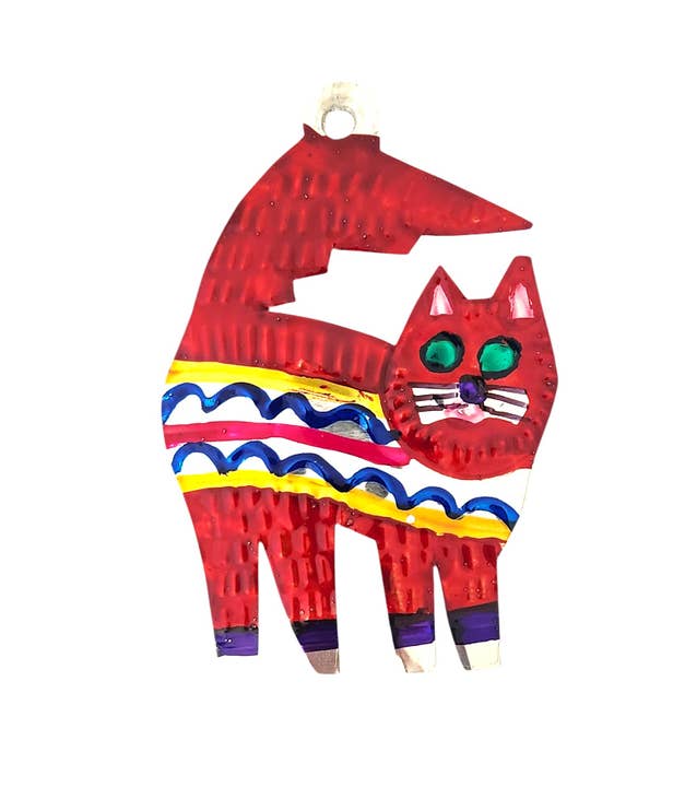 Tin Cat Ornament for wholesale by Sedona Spirit