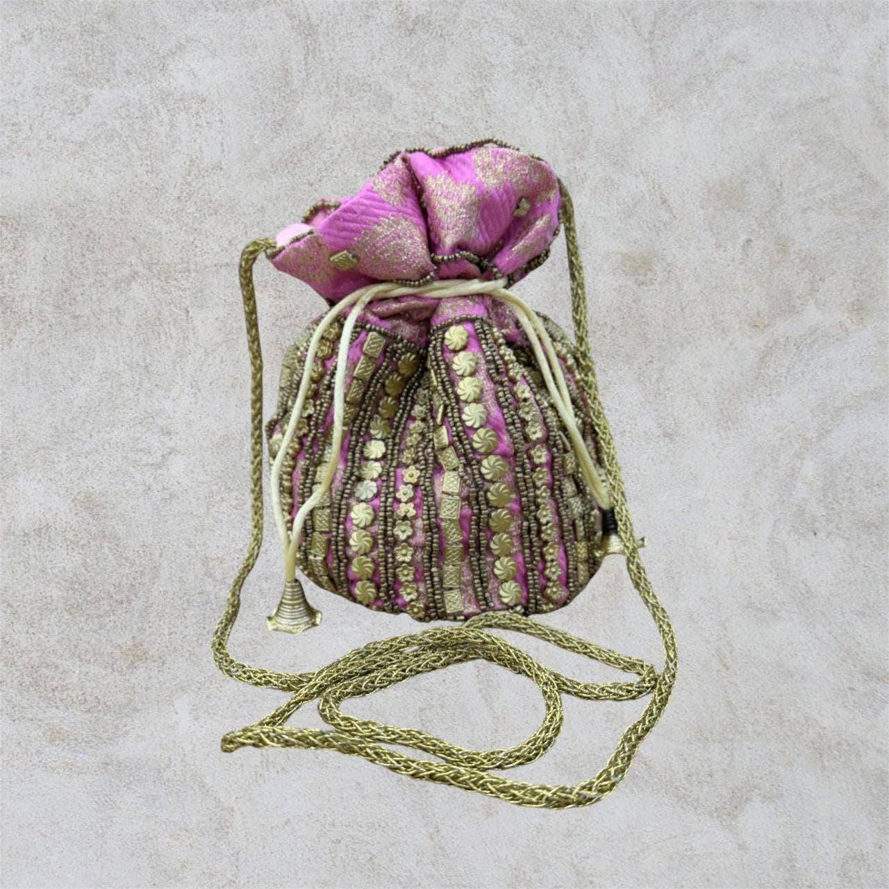 Hecho a mano - Vendita all'ingrosso Accessorio per borsetta - Donna - Borsa a secchiello dorata1