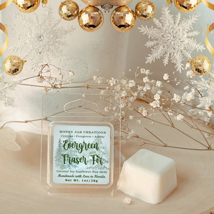 Honey Jar Creations - Wholesale Wax Melt - Evergreen Fraser | Christmas-Inspired | Artisan Wax Melts