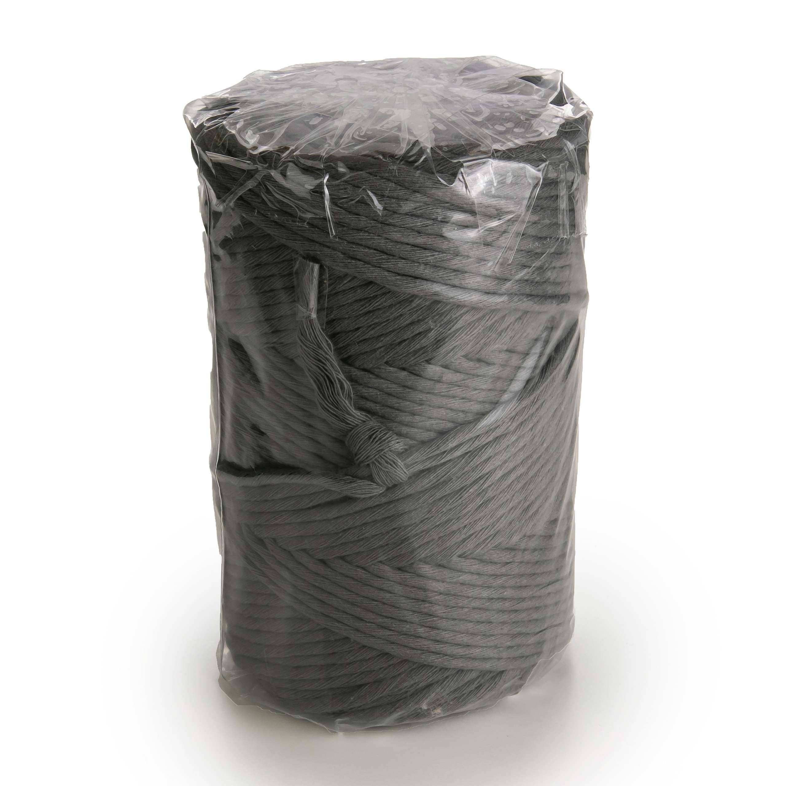 MB Cordas - Wholesale Craft Supplies - 3mm Single Strand Twisted 500g Cotton Cord DARK GRAY6