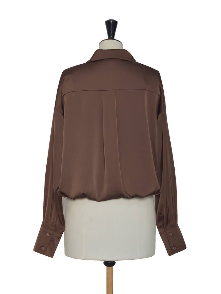 ELLI WHITE - Wholesale Blouse - Women's - Satin blouse with 2-in-1 effect and integrated lace camisole14