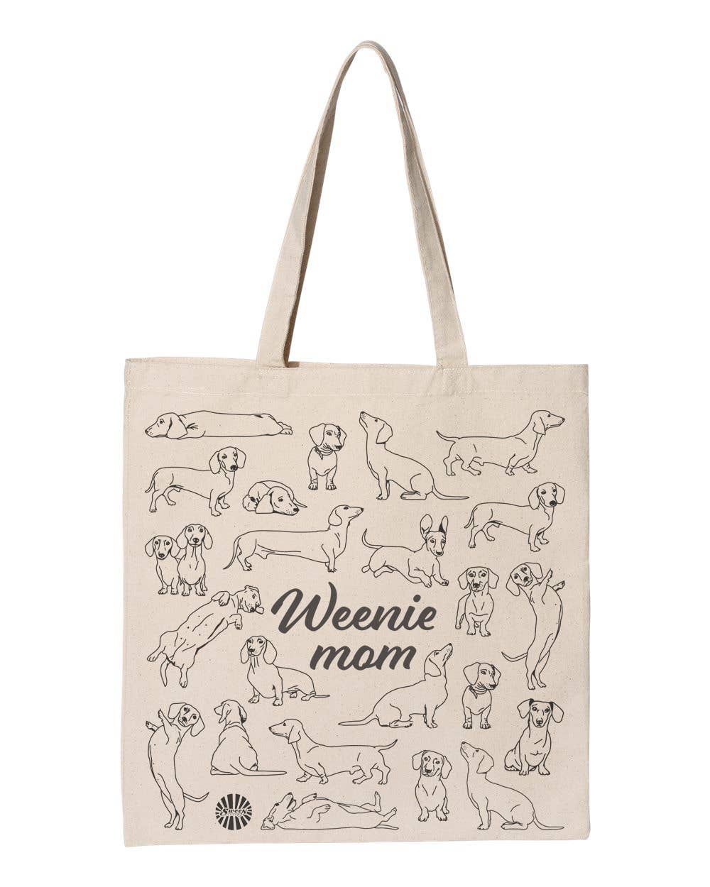 Sween Shop - Wholesale Tote Bag - Women's - Weenie Mom Dachshund Tote Bag for Pet Dog Mom Doxie Gift2