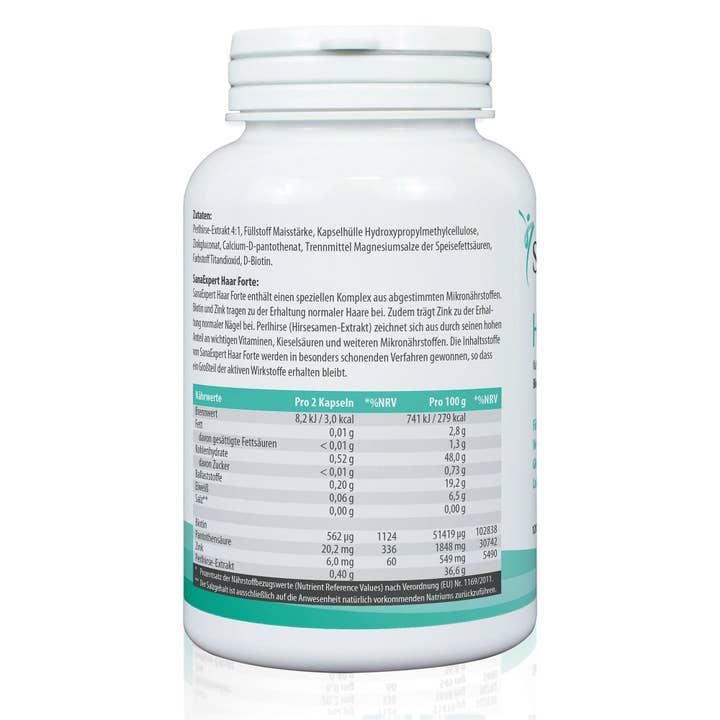 SanaExpert GmbH – Großhandel Nahrungsergänzungsmittel/Vitamin zum Einnehmen – SanaExpert Haar Forte, Kapseln, 120 Stück