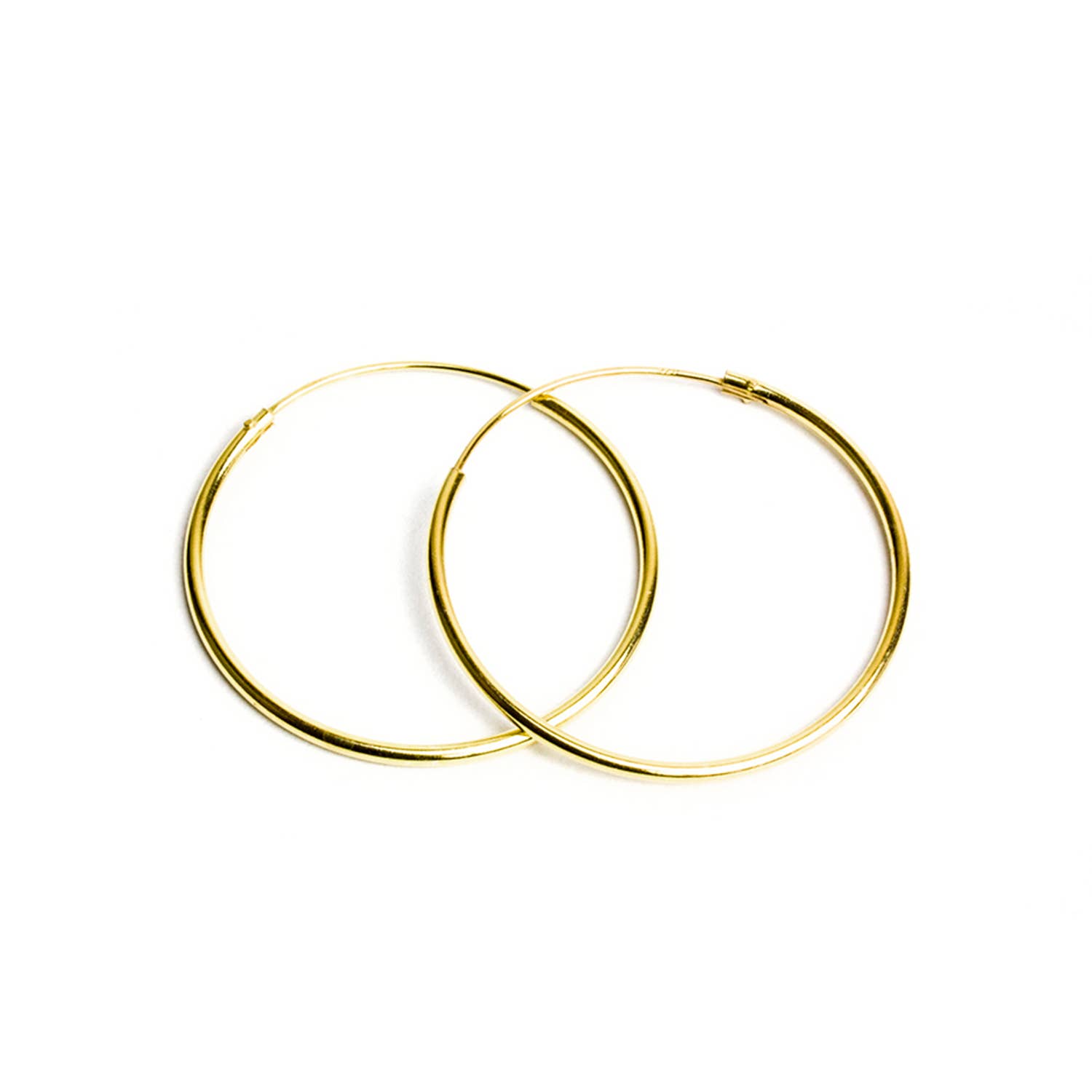 Impala - Wholesale Hoop Earrings - Creole 925 silver gold-plated 30 mm