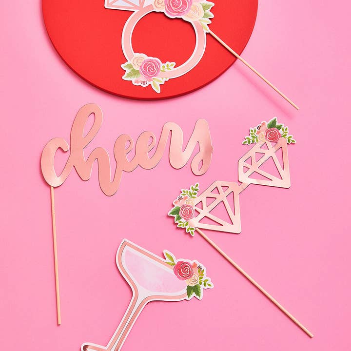 xo, Fetti - Vente Décalcomanie – décorations de fête - Ensemble d'accessoires de photomaton pour fête prénuptiale, décoration de fête de Bach4