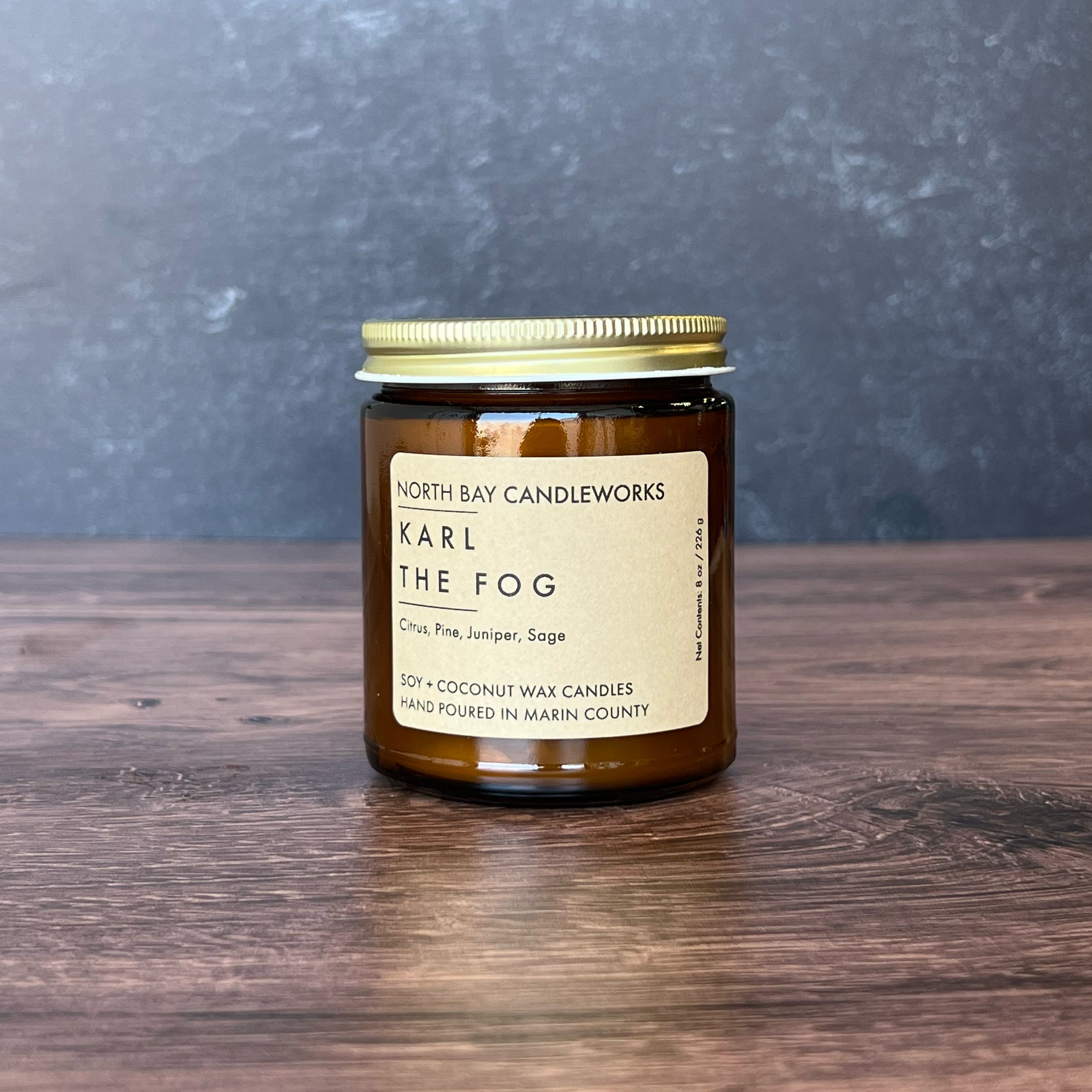 North Bay Candleworks - Wholesale Jar/Filled Candle - Karl the Fog (Standard Size, 8 oz)1