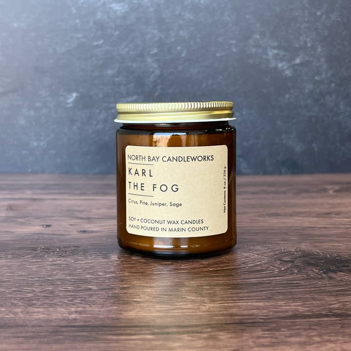 North Bay Candleworks - Wholesale Jar/Filled Candle - Karl the Fog (Standard Size, 8 oz)1