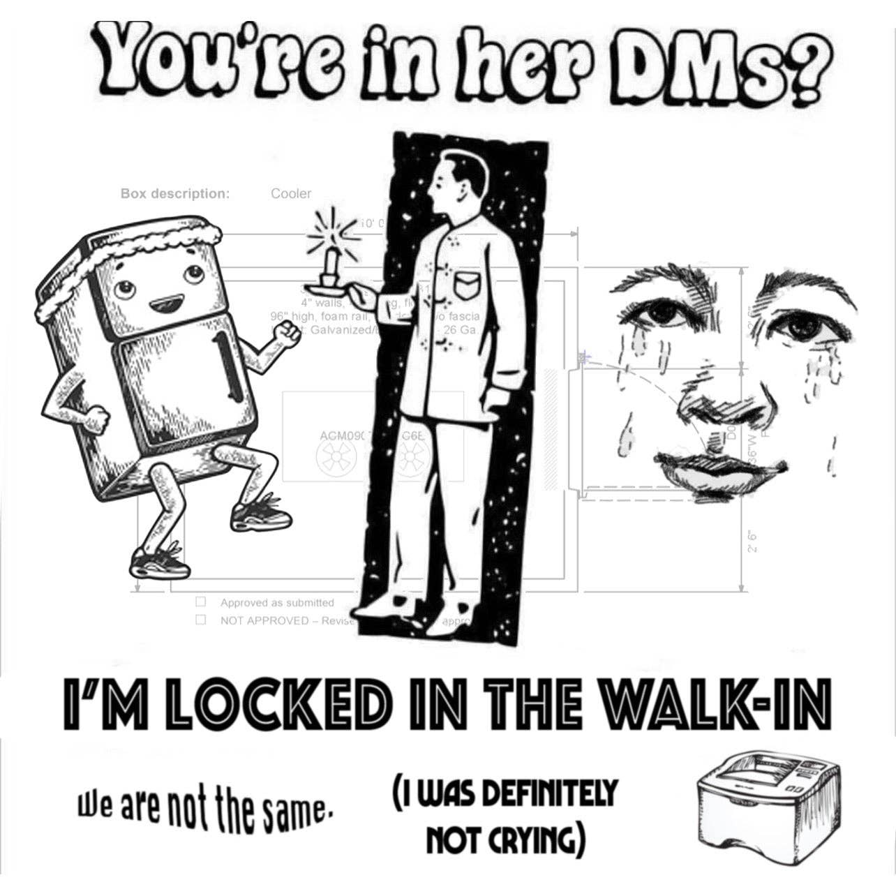 Mover & Shaker - Vente Autocollant - Autocollant No Crying In The Walk-In4