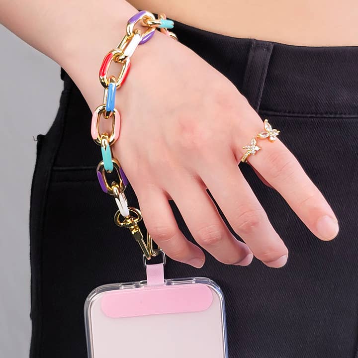 OMG Blings - Wholesale Phonecase Strap - APC07 - Multicolor Enamel Phone Chain