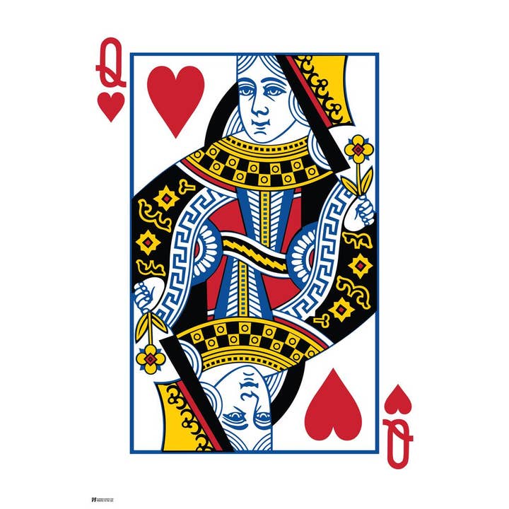 Queen of Hearts Card Poster 24x36 for wholesale by Gotham Gifts