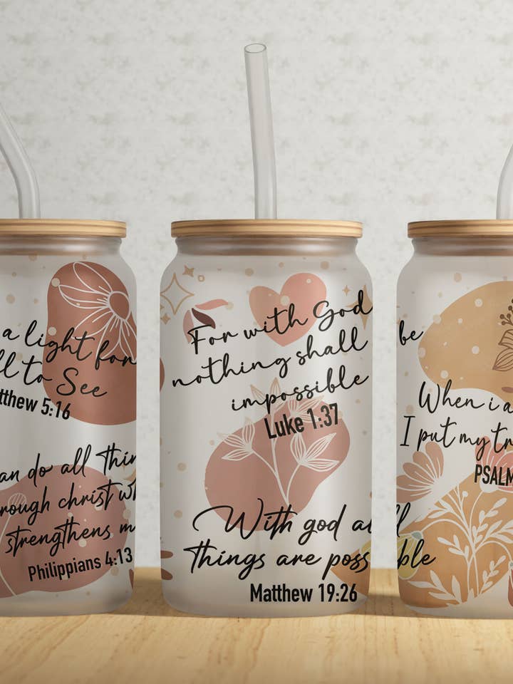 Bible Verses Can Glass, cadeau pour elle pour la vente par The Inspiration Haven