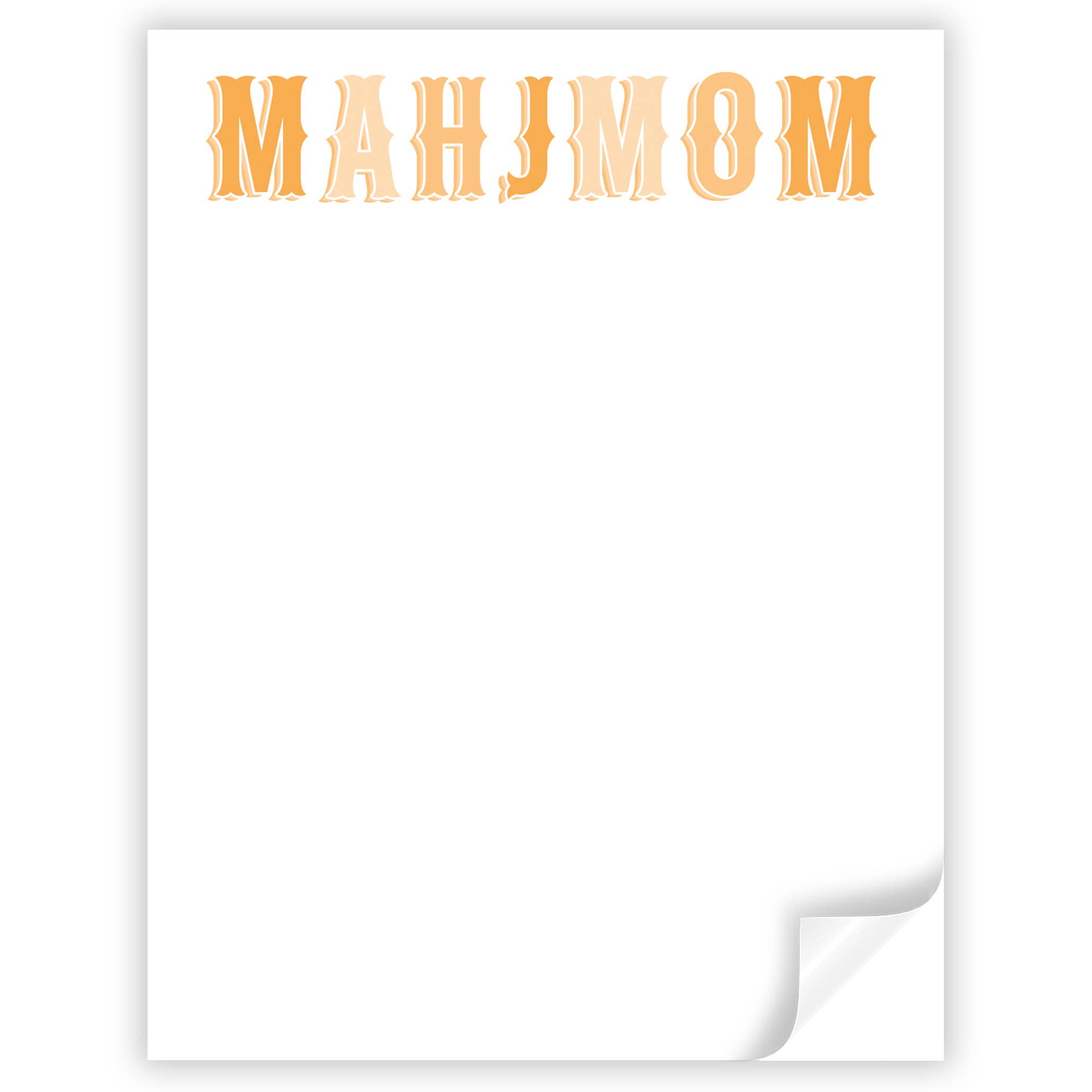 Katherine Kelly Design - Wholesale Notepad - Mahjmom Mahjong Notepad 1