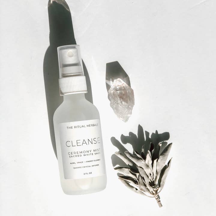 The Ritual Herbals - Venta al por mayor Sprays de aromas - Spray Limpiador de Salvia Blanca y Cuarzo para Aura1