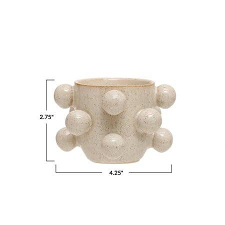 Auden & Avery - Wholesale Plant Pot - Stoneware Reactive Glaze Planter Pot w/Orbs - Holds 3" Pot