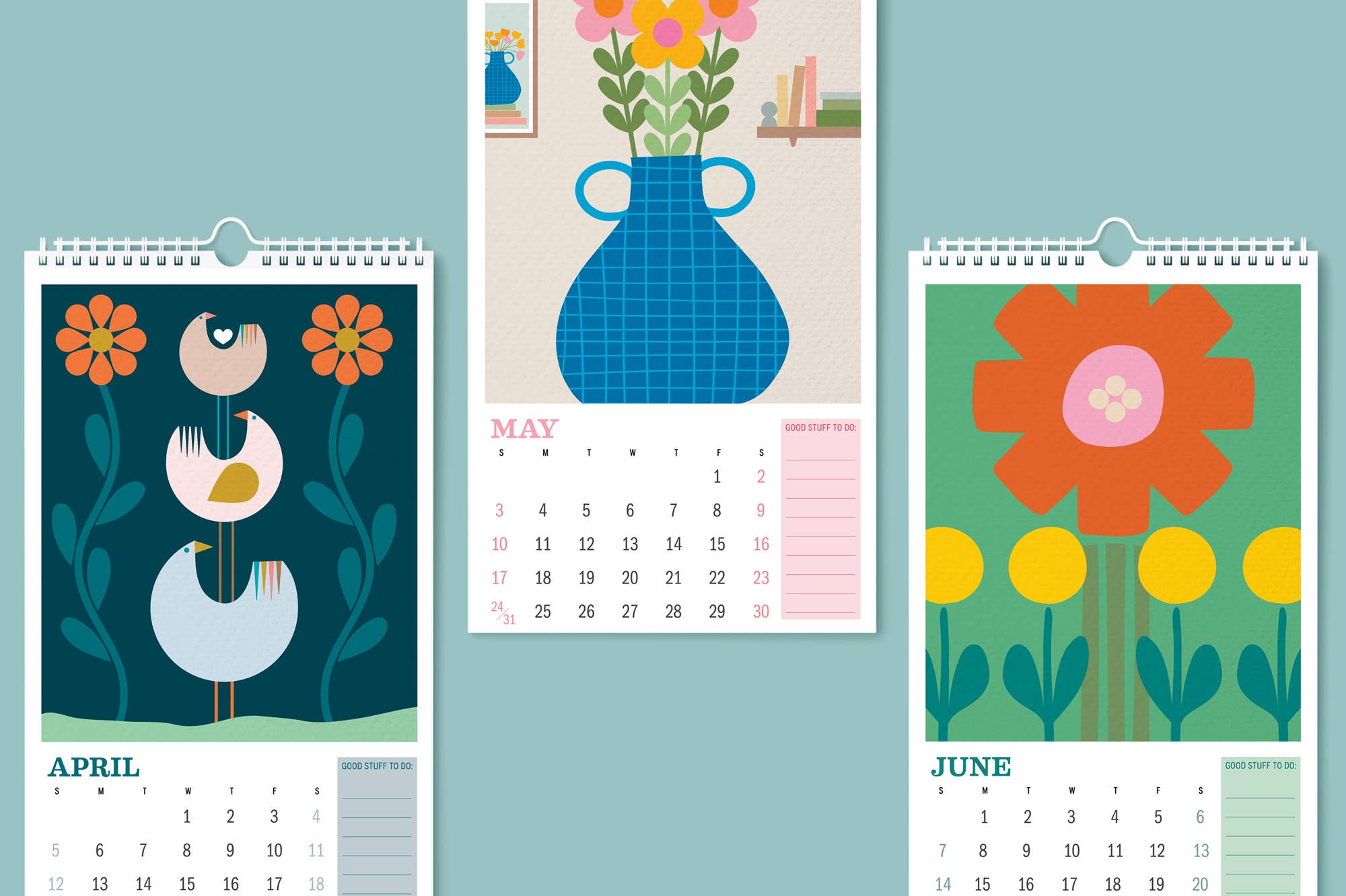strawberryluna - Wholesale Calendar - 2026 Wall Calendar Illustrated Botanicals and Nature Art14