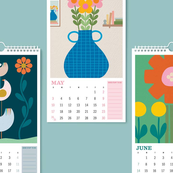 strawberryluna - Wholesale Calendar - 2026 Wall Calendar Illustrated Botanicals and Nature Art14