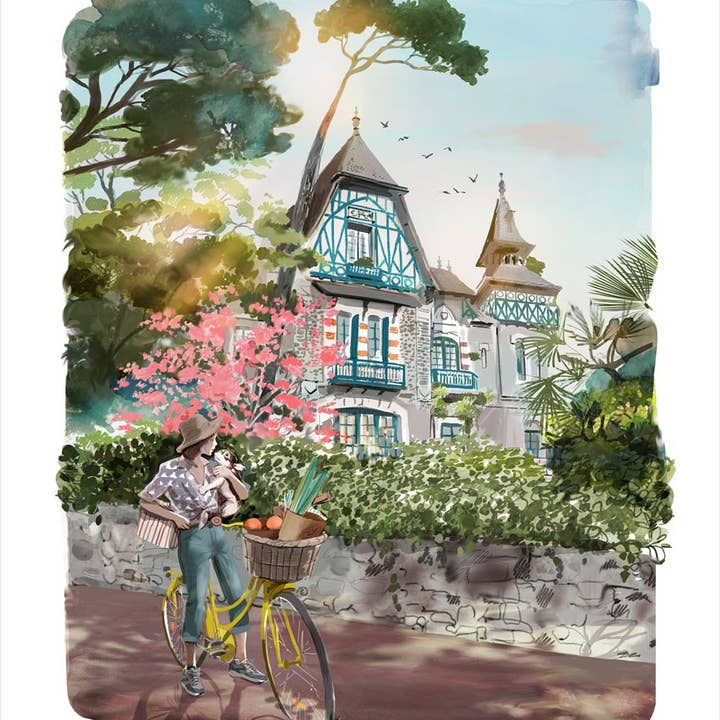 Fine Art-utskrift - "En villa i La Baule" - S.Griotto för wholesale av Atelier Contemporain