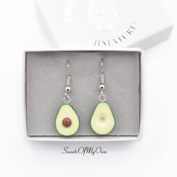 Avocado Earrings - Dangle Earrings - Fruit Food Jewellery for wholesale by Sweetsofmyown
