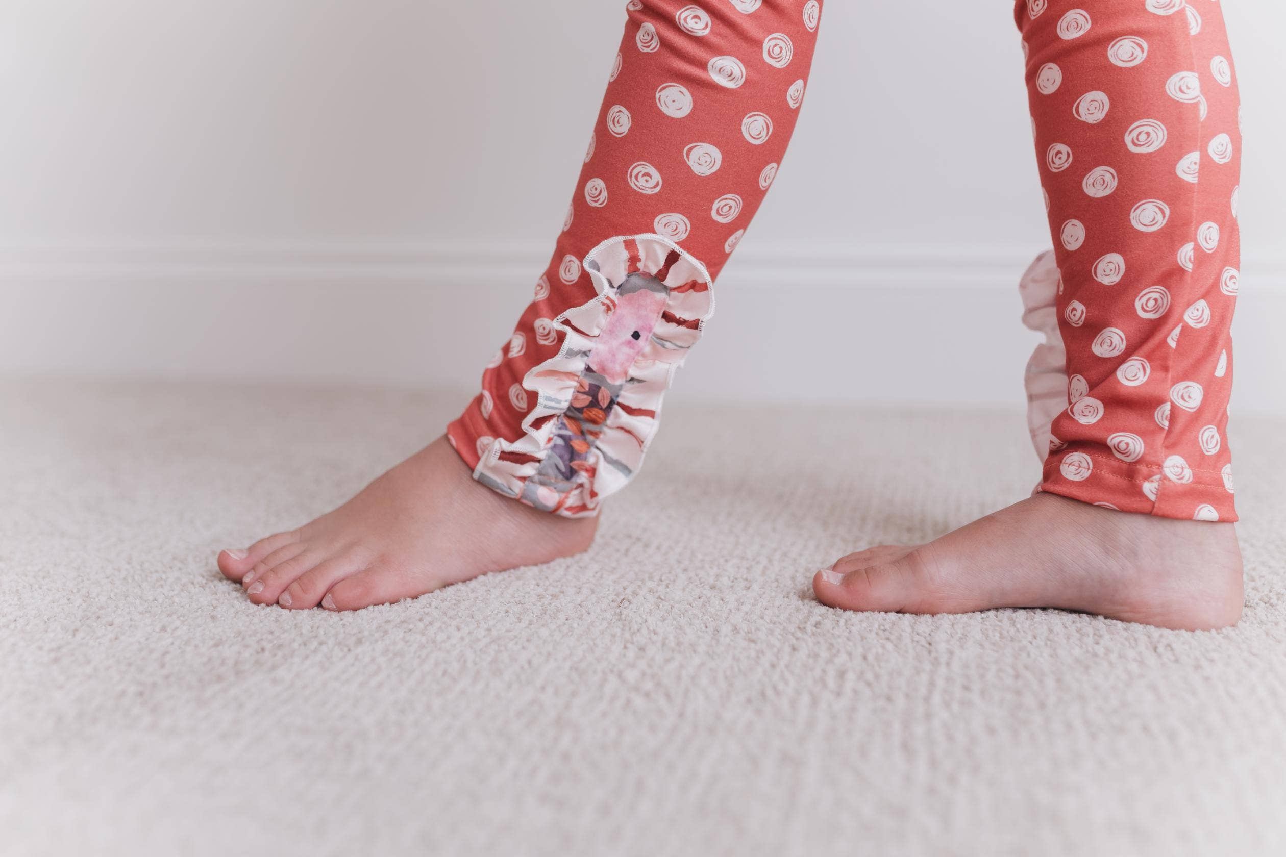 Adorable Sweetness - Wholesale Top & Leggings Set - Kids - Kids Rust Button 3 Tiered Fall Ruffle Legging Set2