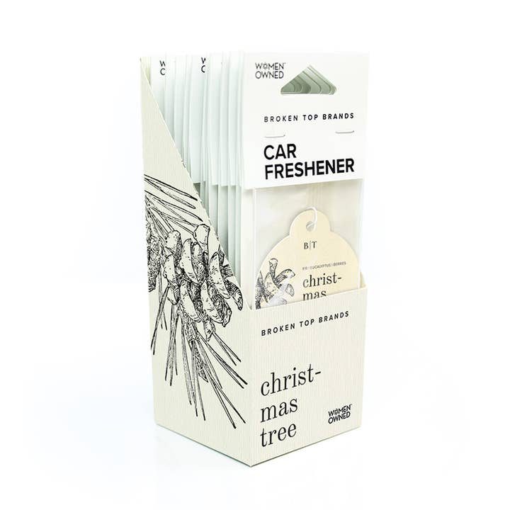 Ambientador de coche con forma de árbol de Navidad para venta al por mayor de Broken Top Brands