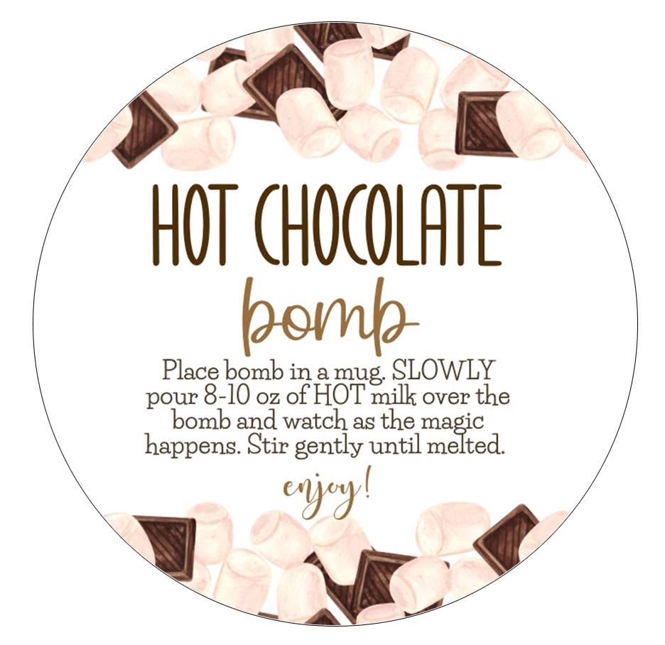 Summitbaking - Wholesale Hot Cocoa Mix/Kit - Hot Chocolate Cocoa Bomb Stickers, 12/pkg0